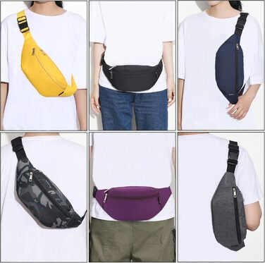 Гірчиця для жінок та чоловіків на пояс, сумочка на стегно, Doggy Bag, сумка для активного відпочинку, спортивна сумка для телефону, сумка через плече, кемпінг, фітнес, велосипед, гаманець, мішечок (фіолетовий)