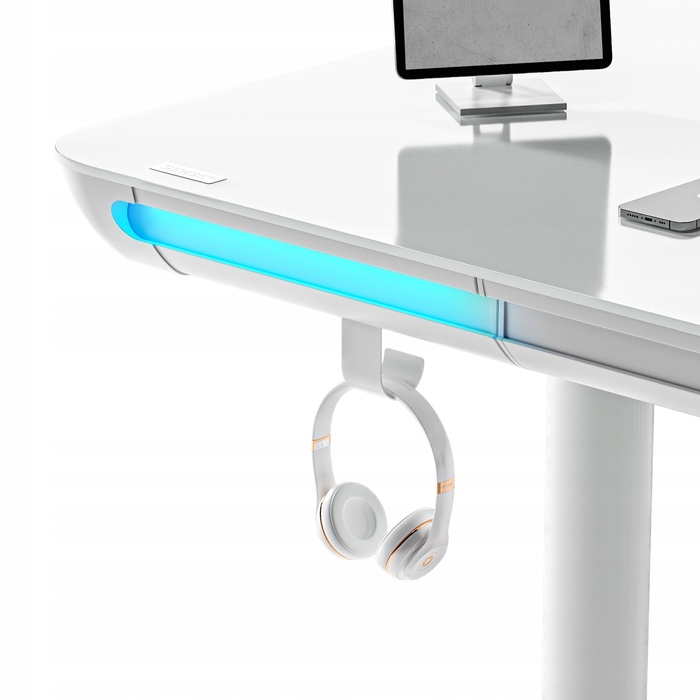 Електричний стіл з регулюванням висоти до 118 см Sense7, скляна стільниця 120x60 см + LED-підсвітка