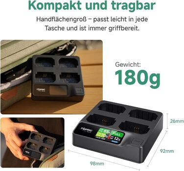 Зарядний пристрій Toprig BC02 для акумуляторів Sony NP-FZ100 з USB-C PD 60W, LCD-дисплеєм та моніторингом заряду в реальному часі