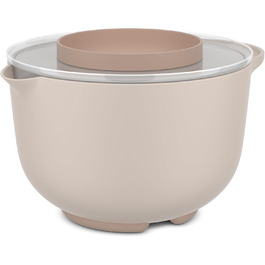 Миска з кришкою Mepal Chef it 3000 мл, антиковзке дно, для мікрохвильової печі та посудомийки, термостійка до 110°C, крейдяний колір