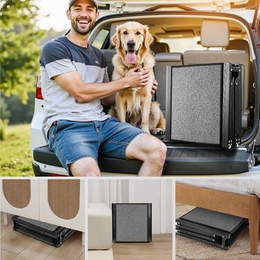 Рампа для собак Gimars 180 см, складана, для авто, вантажівок та SUV, до 110 кг