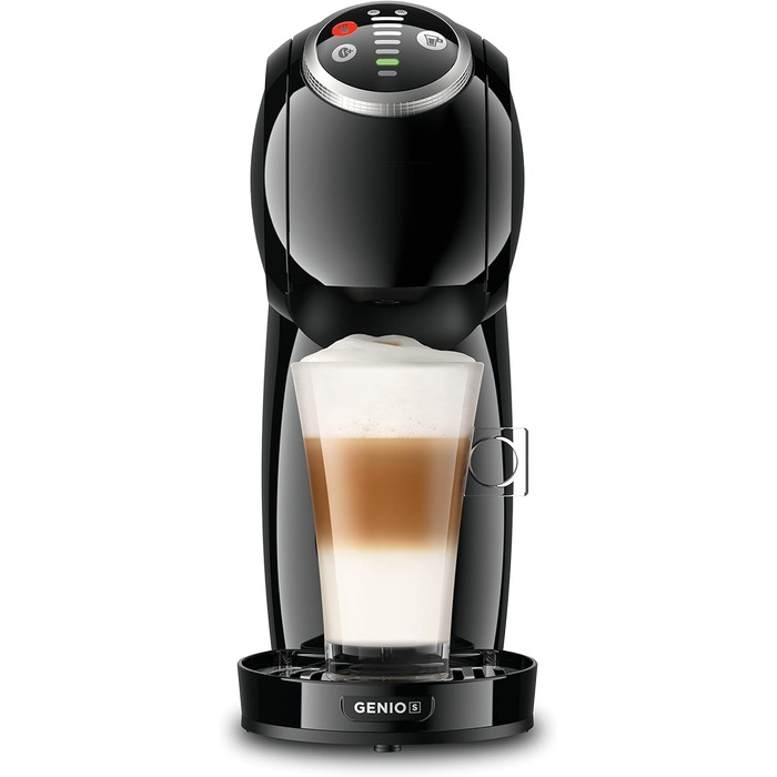 Кавомашина капсульна NESCAFÉ Dolce Gusto De'Longhi Genio S Plus EDG315.B, 0,8 л, чорна, для еспресо, капучино, латте