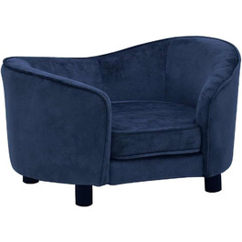 Софа для собак VidaXL, 69x49x40 см, плюшеве ліжко для собак/кішок, блакитна