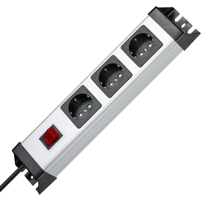 POWERversal мережевий фільтр Kopp Silber-Schwarz - 3-фазовий, IP20, з 1,4м кабелем, кут 90°