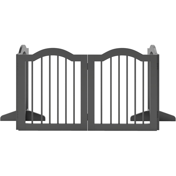 Захисний бар'єр для собак PawHut 5-секційний, 261.5 x 61 см, розкладний, з дверцятами, білий