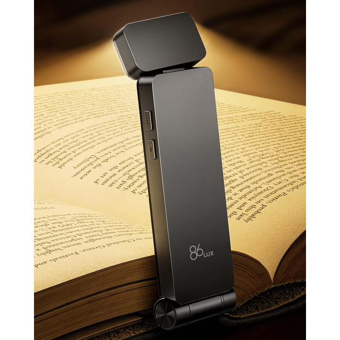 LED кріпильна лампа для читання 86lux - перезарядна, 3 кольори, регулювання яскравості, сіра