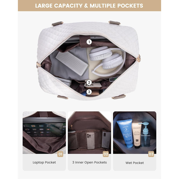 Спортивна сумка LOVEVOOK для жінок, велика ручна поклажа, 2 шт. (Бежевий, Хакі)