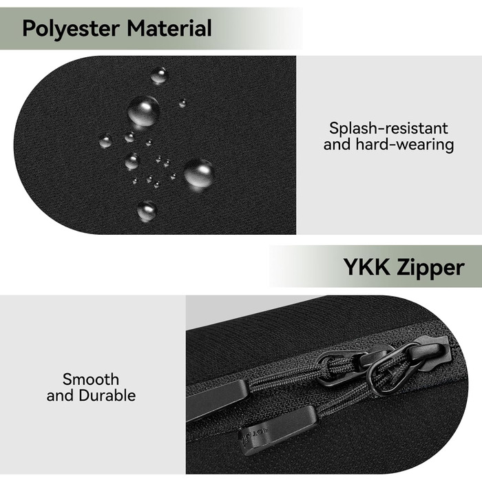 Органайзер для кабелів SIMTOP: компактний кейс для аксесуарів, SD-карт, Powerbank, ідеальний для подорожей, офісу та фотографії, зелений (чорний)