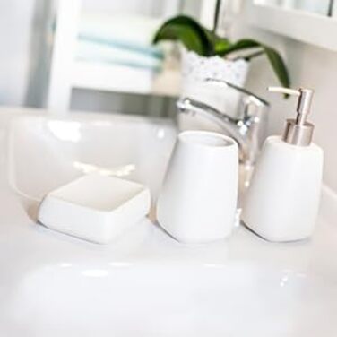 Дозатор мила KADAX: керамічний диспенсер для мила, мийного засобу та лосьйонів для ванної/кухні