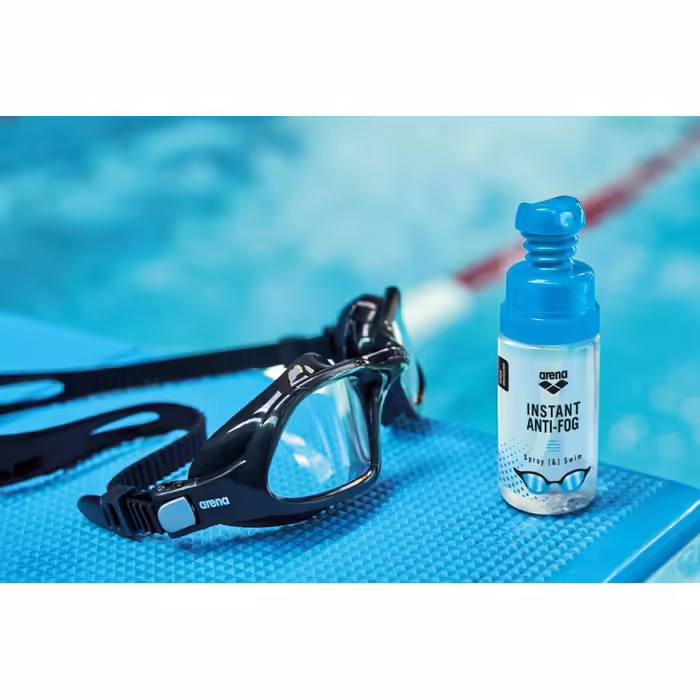 ARENA Unisex - Adult Cobra Ultra Swipe Mr (Yell-White) Swim Goggles, Multi-Colored, 1 & Anti-Fog Spray for Swim Goggles (No Fog, 150 Applications), Transparent (100), One Size