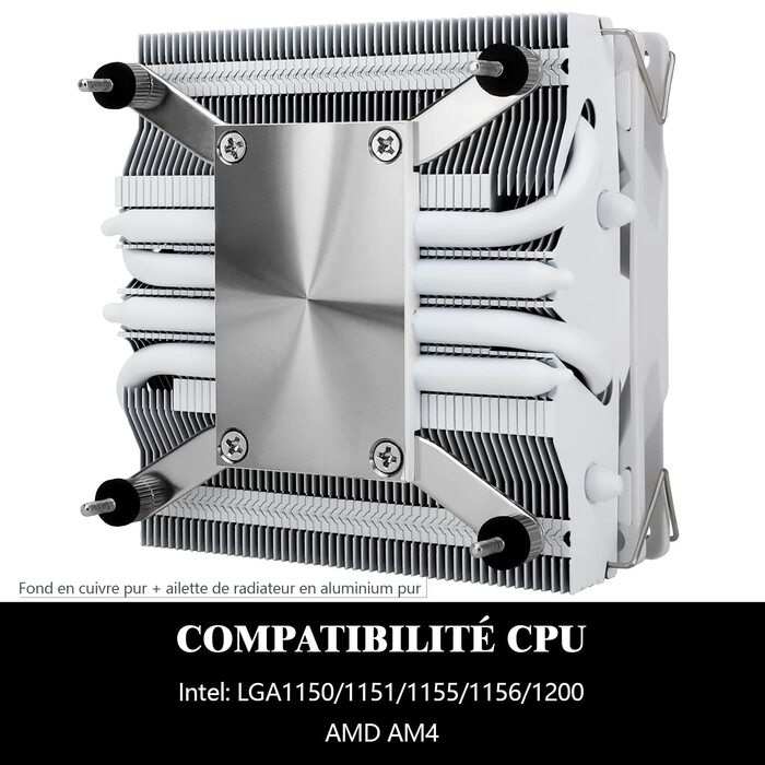 Охолоджувач CPU Thermalright AXP90-X47 Low Profile, 47 мм, для AMD AM4/Intel 1700/1150/1151/1155/1156/1200 (білий)