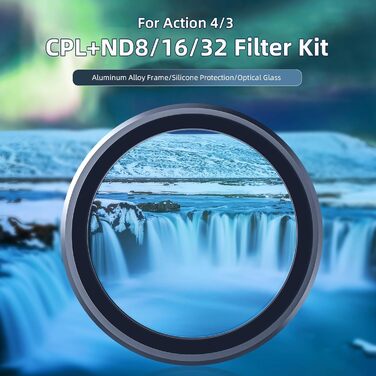 Набір фільтрів ND/CPL для DJI Osmo Action 4/5/3 Pro: ND8/ND16/ND32/CPL