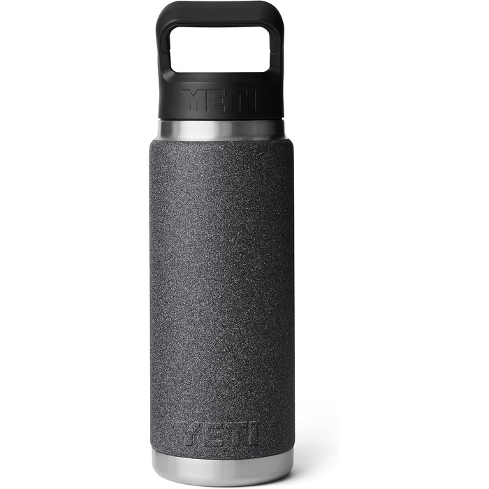 Термос-пляшка YETI Rambler 750 мл зі сталі з вакуумною ізоляцією та кришкою зі соломинкою, колір Black Stone
