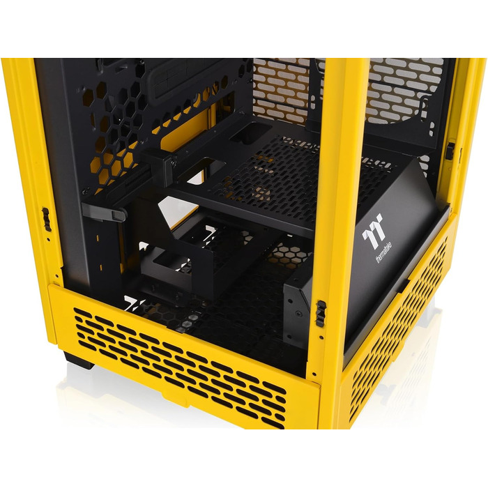 Корпус Thermaltake The Tower 200 Turquoise Mini-ITX з вертикальним кріпленням, скло Temperd Glass, 2x CT140 вентилятори, підтримка AIO 280мм, для відеокарти до 380мм, корпус, білий