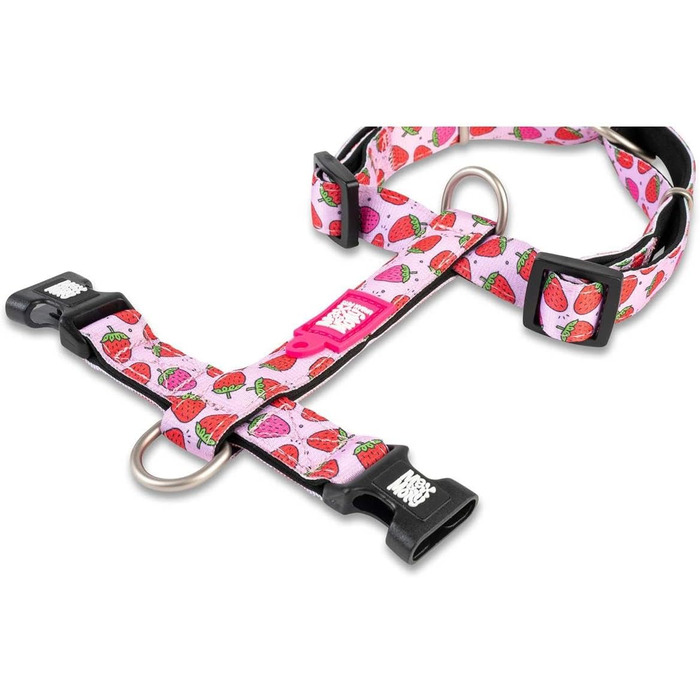 Нашийник для собак Ax & Olly H-For Ultrabequees з неопрену, середнього розміру, з підкладкою, безпечний та ультралегкий, для комфорту вашого вірного друга (XS, Strawberry Dream)
