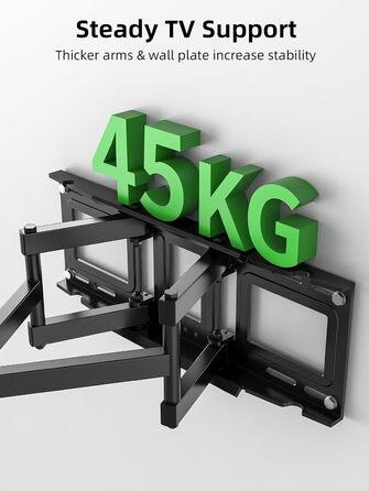 Кріплення для телевізора USX-MOUNT на стіну, поворотне та нахильне, для LED, OLED, Plasma телевізорів (32-70 дюймів), універсальне, з подвійним кріпленням, VESA до 400x400 мм, до 45 кг