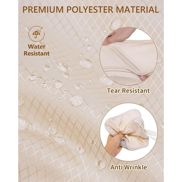 Органайзери для валізи Anjing Compression Cubes - 10 шт., компресійні куби для подорожей, сірий (бежевий)