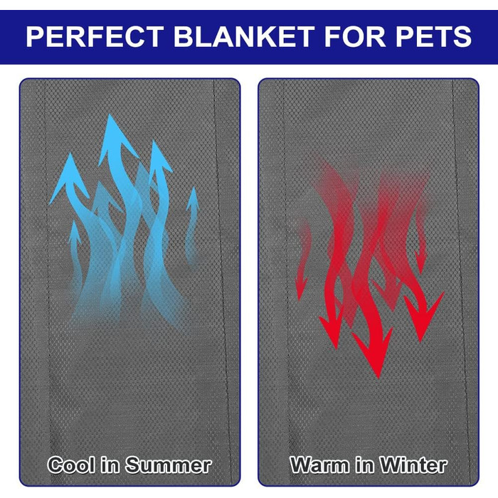 Килимок для собак Outdoor, 100x70 см, вологостійкий, миючий, з сумкою та знімачем шерсті. Підходить для подорожей, кемпінгу, собак та котів. Теплий килимок, велика подорожня ковдра, оксфордська тканина, чорний колір.