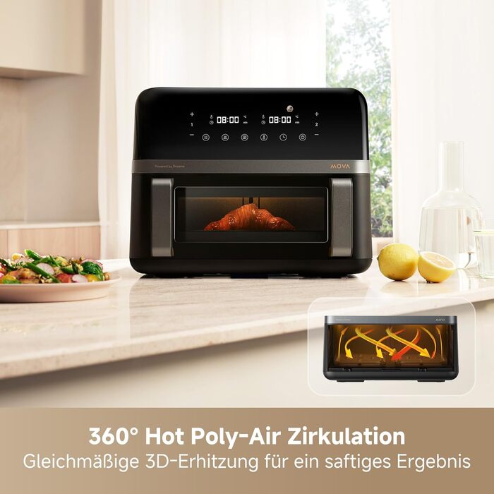 Фритюрниця Mova AeroChef FD20 Pro: 6 літрів, циркуляція гарячого повітря, без олії, з металевим корпусом