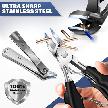 Набір з 5 шт. інструментів для стрижки товстих нігтів, для чоловіків та жінок, професійний, для лікування врослого нігтя