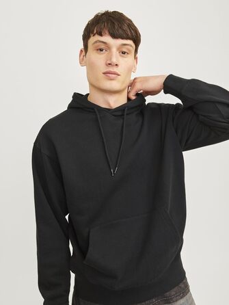 Світшот чоловічий JACK & JONES однотонний, чорний, XXL