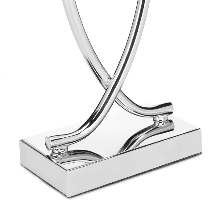 Relaxdays table lamp silver with lampshade