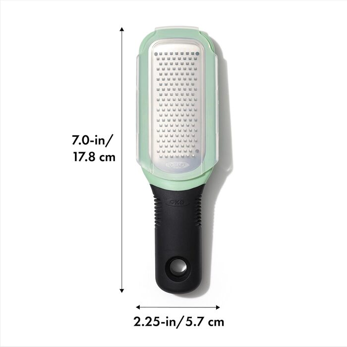 OXO Good Grips Тріскачка для тертя з контейнером для збору - для овочів та імбиру/часнику
