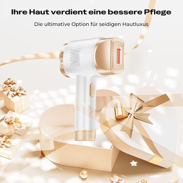 Пристрій для епіляції IPL з охолодженням 8°C, 9 рівнів, 600 нм, LCD-екран, для жінок та чоловіків, обличчя, руки, бікіні-зона, тіло, золотий