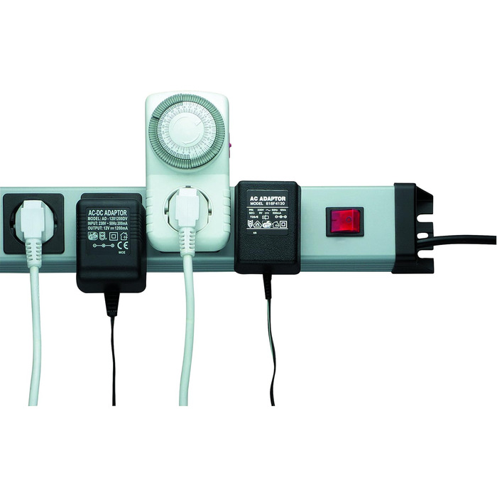 Розподільник розеток Kopp Powerversal 7-фазний з підсвічуванням та вимикачем, IP20