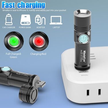 LED ліхтарик WholeFire 2 шт. 5000 люмен, 4 режими, IP65, водонепроникний, для кемпінгу, дітей, туризму, активного відпочинку