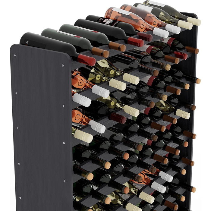 RW Series Wooden Wine Rack for Bottles, Anthracite, Brown, Natural, RW-3, 13-15 lie, for 91-135 Bottles, Wine, Bottle Rack (Anthracite, RW-3-135, 198 x 92 x 26.5, for 135 Bottles)