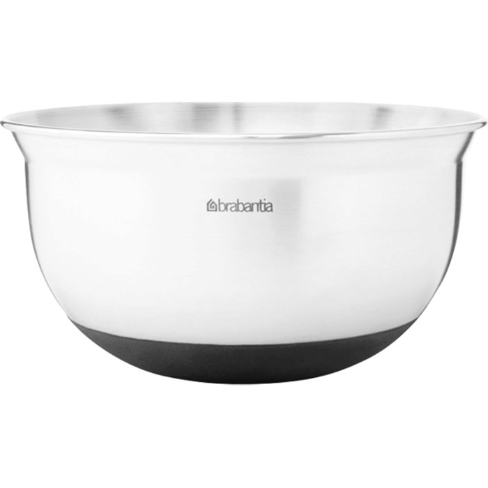 Миска Brabantia для перемішування, 1.0 л, нержавіюча сталь з термостійким силіконовим дном