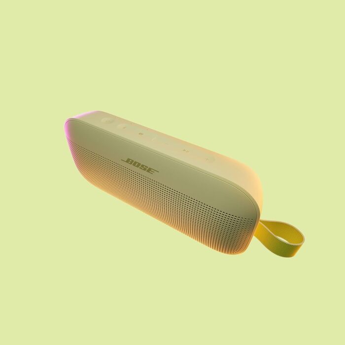 Портативна Bluetooth колонка Bose SoundLink Flex (2-ге покоління), водонепроникна, пилонепроникна, з природним звучанням, до 12 годин роботи від акумулятора, колір: лимонний