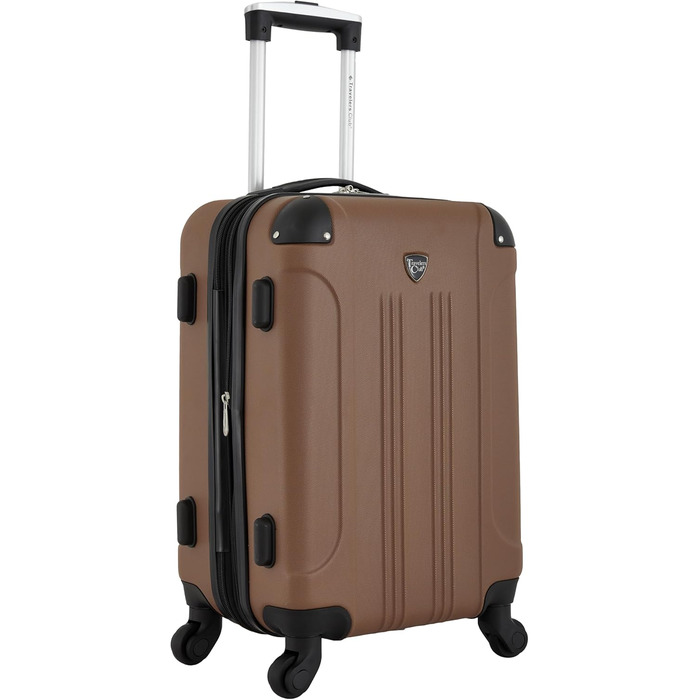 Валіза Travelers Club Chicago Hardside Spinner, розширювана, блакитно-зелений, 20 дюймів (Carry-On)