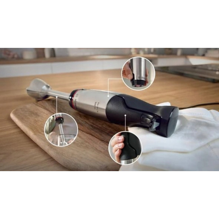 Погружний блендер Bosch ErgoMaster MSM6M620 1000 Вт з подрібнювачем QuattroBlade