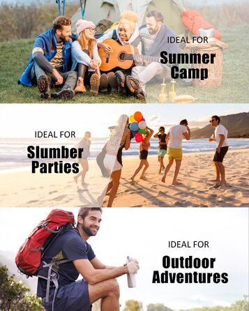 Lightweight Waterproof Sleeping Bag for Adults - Cold Weather Camping & Hiking - Orange