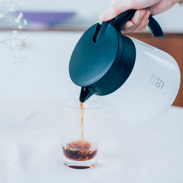 Чайник Hario V60-02, 600 мл, білий, нержавіюча сталь/пластик