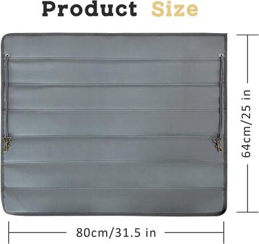 Захист для багажника автомобіля для собак, килимок у багажник, вологостійкий, стійкий до подряпин та розривів, 80x64 см (сірий)