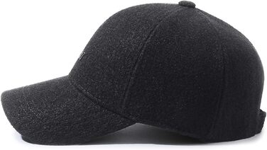 Кепка бейсболка чоловіча YAMEE зимова з відкидним навушником, тепла шапка-кепка на осінь/зиму, універсальний розмір (2245/Сірий)