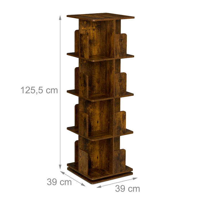 Corner Bookshelf with Industrial Design