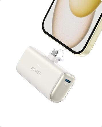 Powerbank Anker Nano 5000mAh 22.5W з USB-C, сумісний з iPhone, Galaxy, Huawei, iPad, AirPods (Білий)