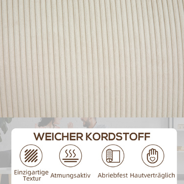 HOMCOM 3-Seater Sofa, Couch with Armrests, Back Cushions, Living Room Sofa with Cord Cover, Spring Core, Upholstered Sofa for Living Room, Bedroom 227 x 84 x 87 cm, Cream White | Aosom