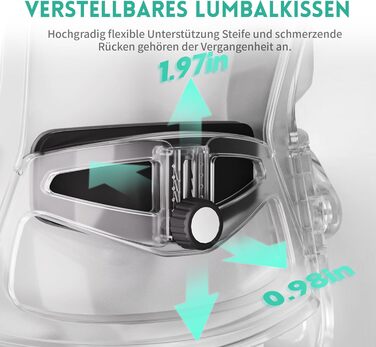 Ергономічне крісло для офісу та геймінгу з регульованими підлокітниками, широке сидіння