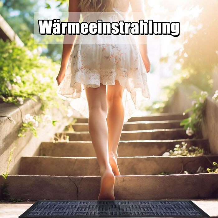 Гумові килимки на сходи AuCUDA 6 шт, 76x22 см, зовнішні, антиковзкі, стійкі до погодних умов, сірі смужки