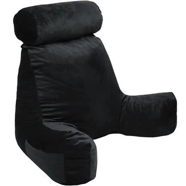 Подушка для читання Bananair - м'яка та комфортна, з підлокотниками та ергономічною спинкою (чорна)