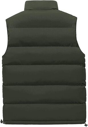 Чоловіча степкова жилетка ASKSA з коміром-стійкою, безрукавка, спортивна жилетка (XXL, Армійний зелений)