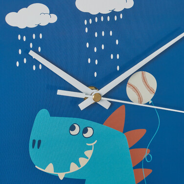 Relaxdays Wall Clock Dinosaur for Kids