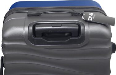 Набір валіз DMS® 7-елементів: 3 валізи (M/L/XL) з ABS-пластику, 360° колеса, кодовий замок + 4 чохли для одягу. Легкі, міцні, розширювані, для подорожей та бізнесу (Кобальтовий синій)