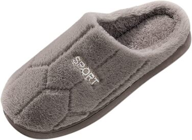 Тапочки жіночі зимові з плюшу та повсті, чоловічі теплі тапочки, зручні тапочки для дому (C02 Коричневий, 41 EU)