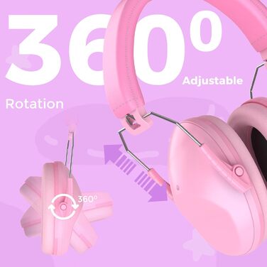 Навушники для захисту від шуму ProCase для дітей, рожеві